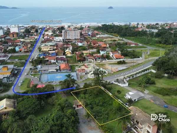 TERRENO COM VISTA MAR NA PRAIA DO ITAGUAÇU - 55O METROS DO MAR
