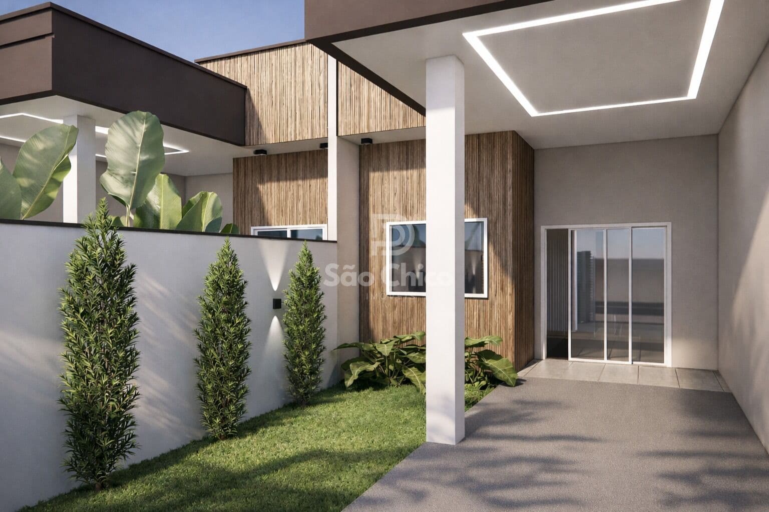 CASA PLANTA BAIXA COM 2 DORMITÓRIOS, SENDO 1 SUÍTE (PROJETO 1° LINHA)