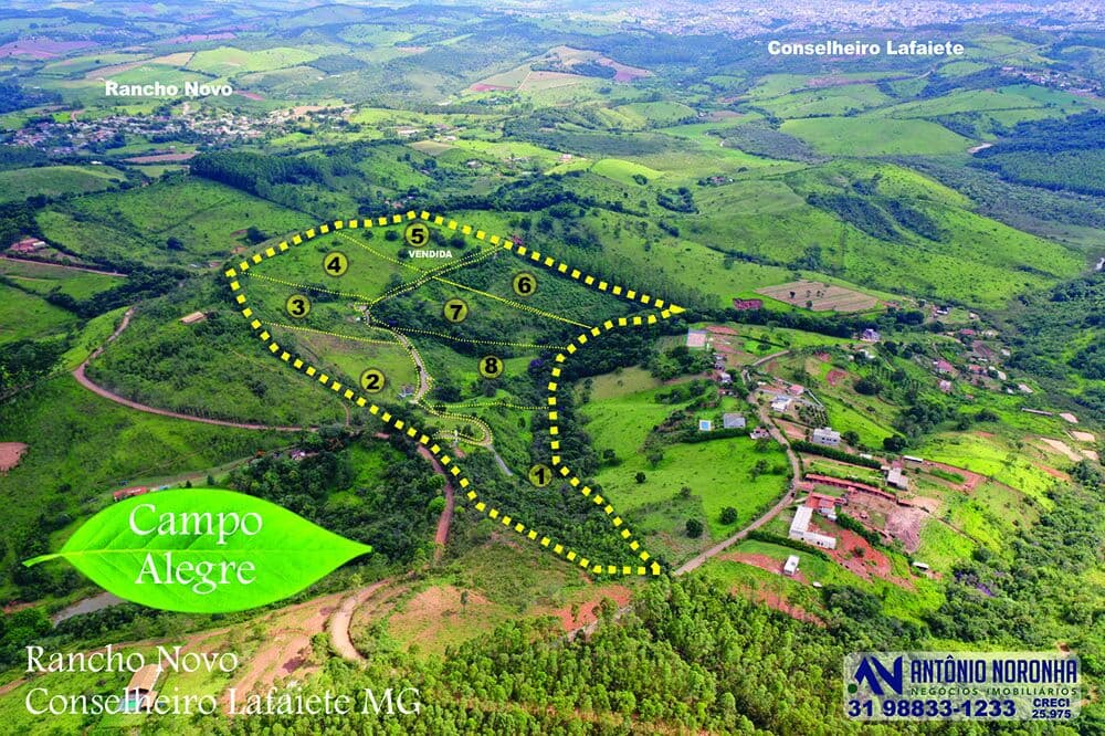 Chácaras CAMPO ALEGRE - 20.000 m² ESCRITURADAS - RANCHO NOVO – C. LAFAIETE