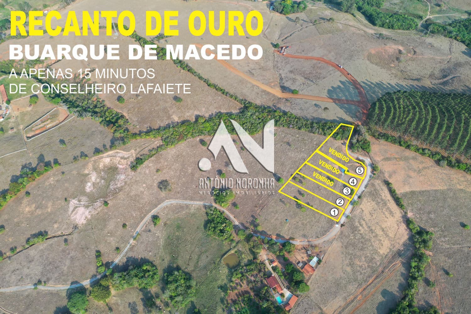 Chácaras em Buarque de Macedo, a 15 minutos de Conselheiro Lafaiete/MG