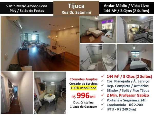 Apto Tijuca Dr. Satamini 144M²