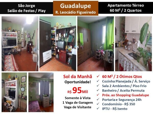 Apto Guadalupe Leocádio Figueiredo São Jorge 60M²