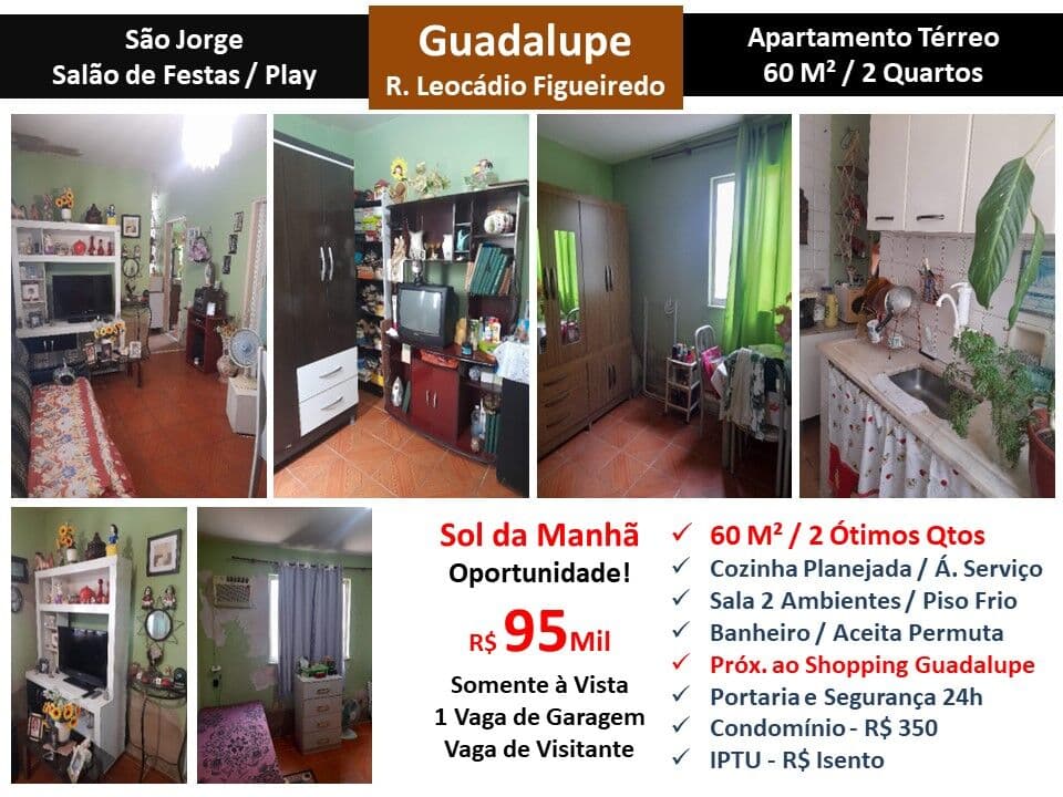 Apto Guadalupe Leocádio Figueiredo São Jorge 60M²