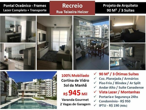 Apto Recreio Pontal Frames 90M²