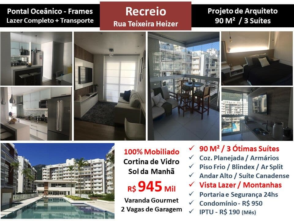 Apto Recreio Pontal Frames 90M²
