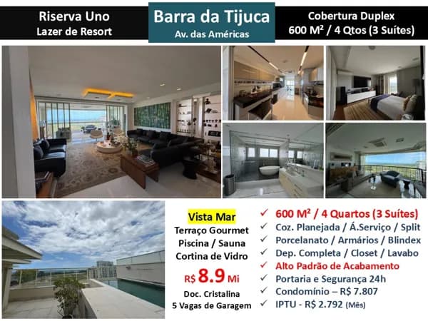 Cob Barra da Tijuca Riserva Uno 600M²