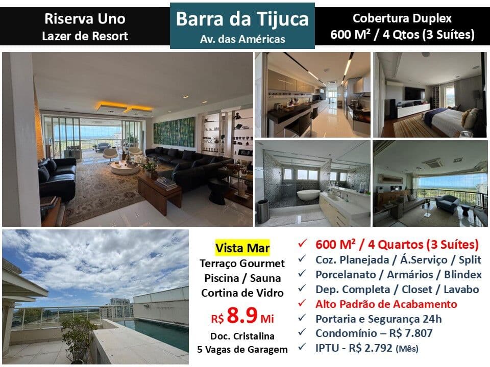 Cob Barra da Tijuca Riserva Uno 600M²