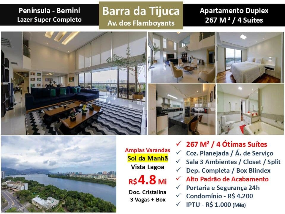 Apto Barra da Tijuca Península Bernini 267M²