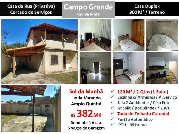 Casa Campo Grande Rio da Prata 120M²