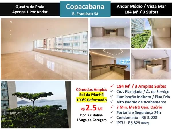 Apto Copacabana Francisco Sá 184M² 3