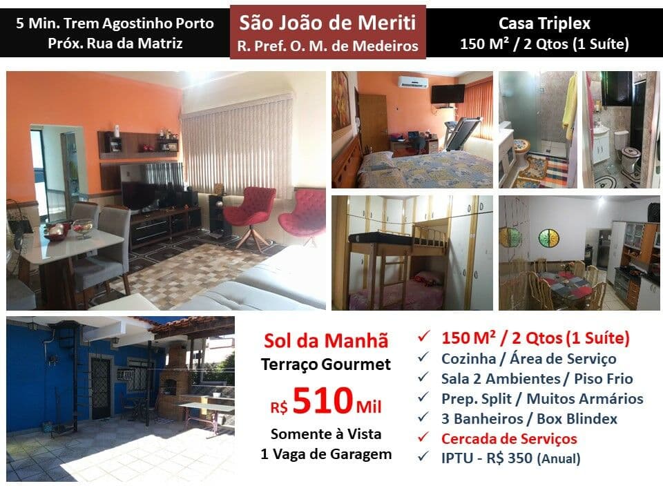 Casa São João de Meriti Medeiros 150M²