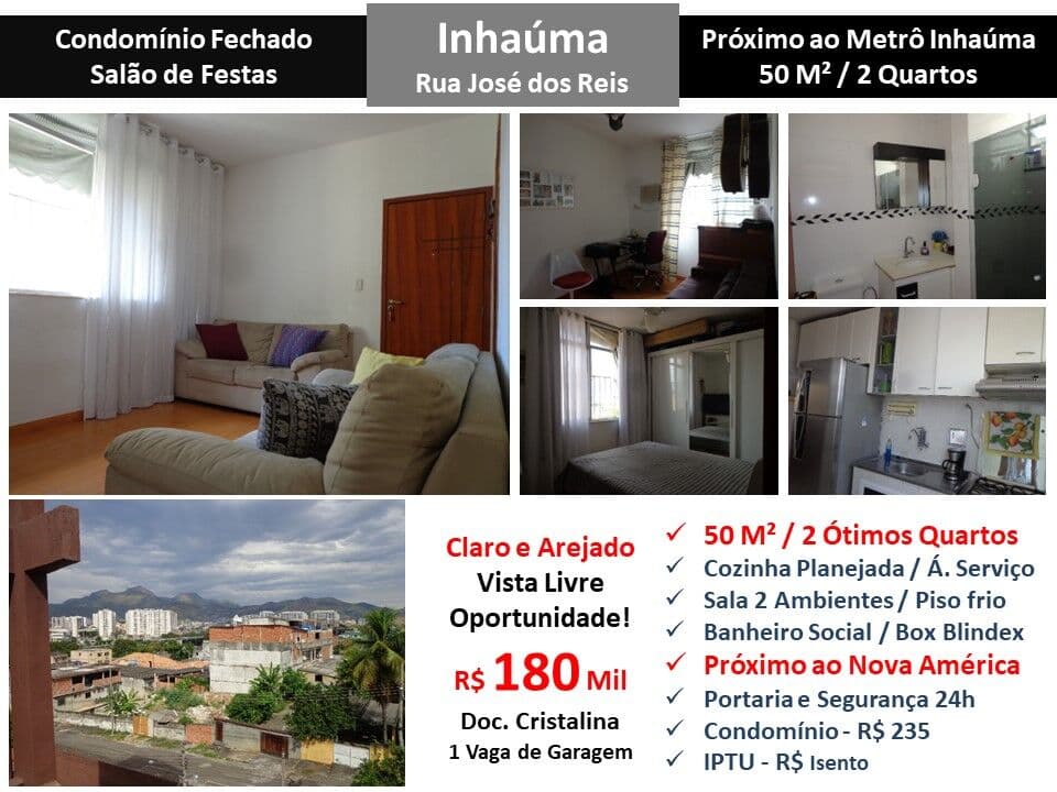 Apto Inhauma Jose dos Reis 50M²