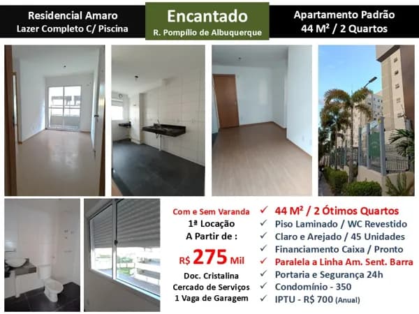 Apto Encantado Residencial Amaro 44M²