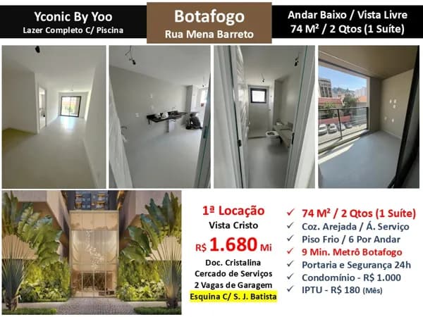 Apto Botafogo Mena Barreto Yconic By Yoo 74M²