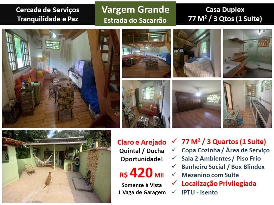 Casa Vargem Grande Sacarrão 77M²