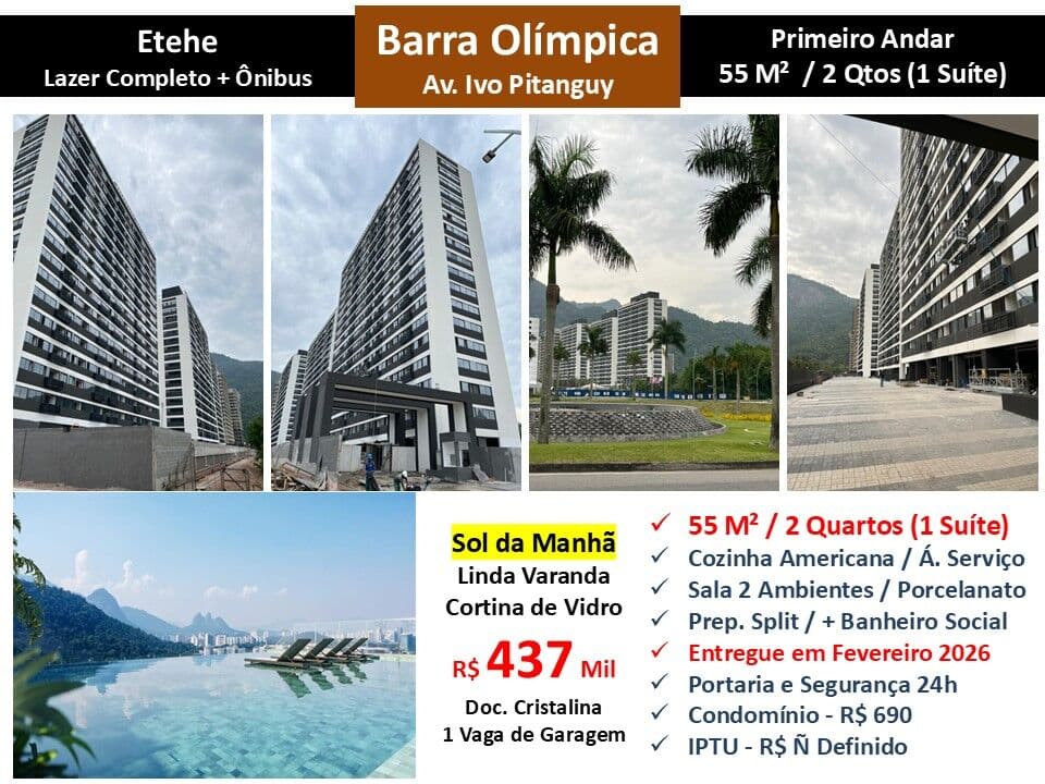 Apto Barra Olímpica Etehe 55M²