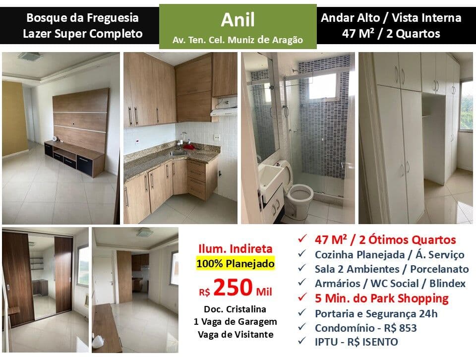 Apto JPA Anil Bosque da Freguesia 47M²