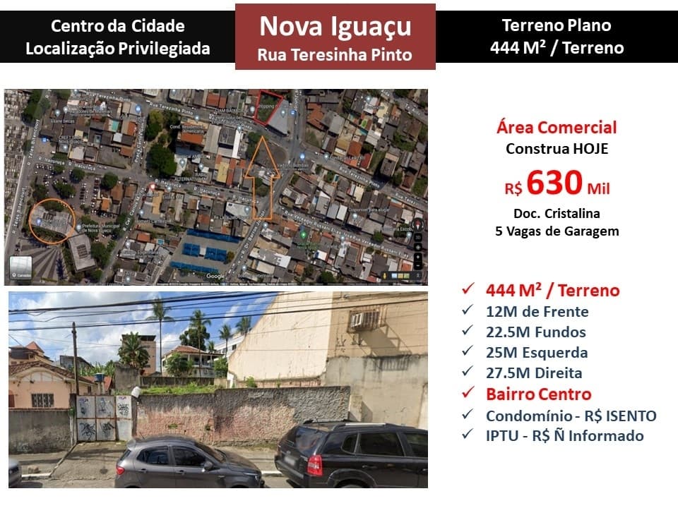Terreno Nova Iguaçu Teresinha Pinto 444M²