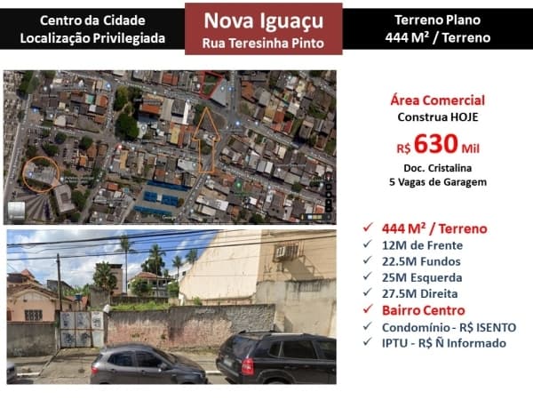Terreno Nova Iguaçu Teresinha Pinto 444M²