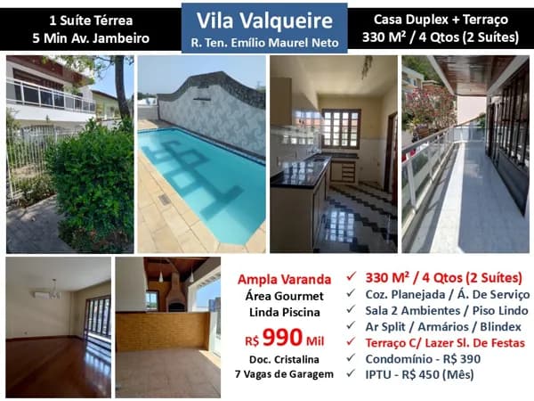 Casa JPA Vila Valqueire Emílio Maurel Neto 330M²