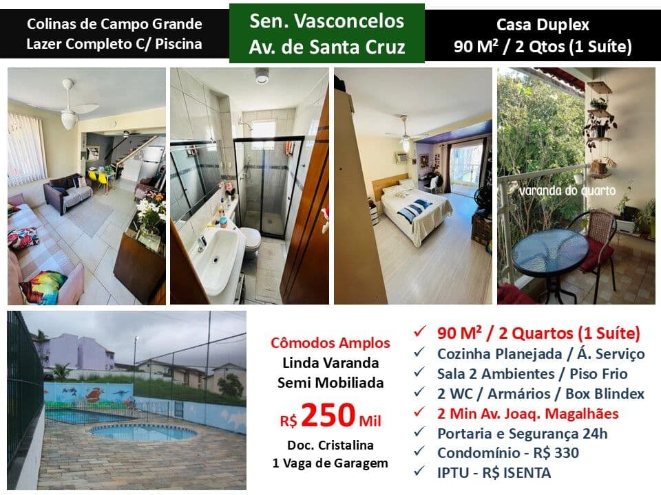 Casa Sen. Vasconcelos Colinas de Campo Grande 90M²