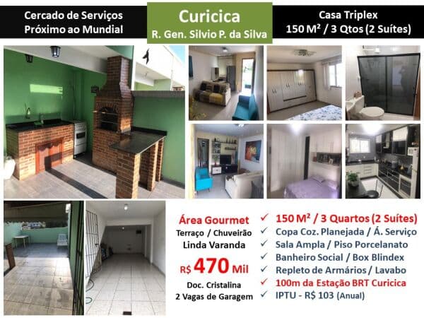Casa JPA Curicica Silvio P da Silva 150M²