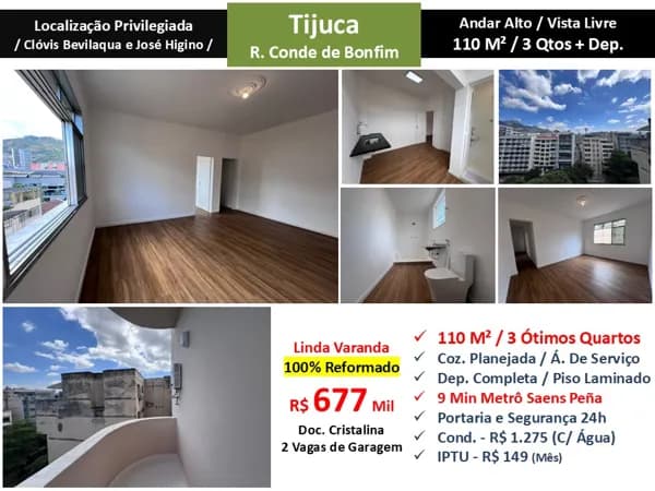 Apto Tijuca Conde de Bonfim 110M² 3