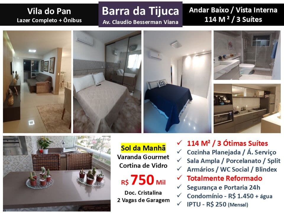 Apto Barra da Tijuca Vila do Pan 114M² 3