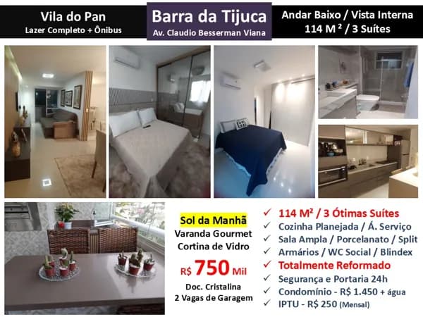 Apto Barra da Tijuca Vila do Pan 114M² 3