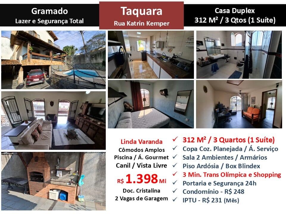 Casa JPA Taquara Gramado 312M²