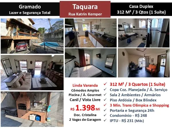 Casa JPA Taquara Gramado 312M²