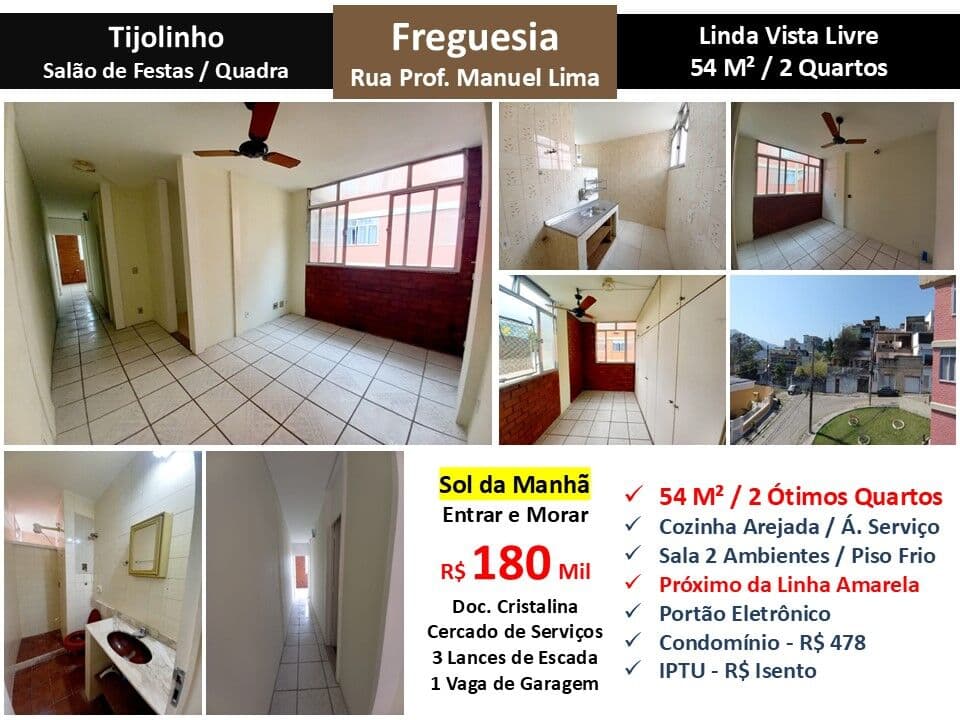 Apto JPA Freguesia Manuel Lima Tijolinho 54M²