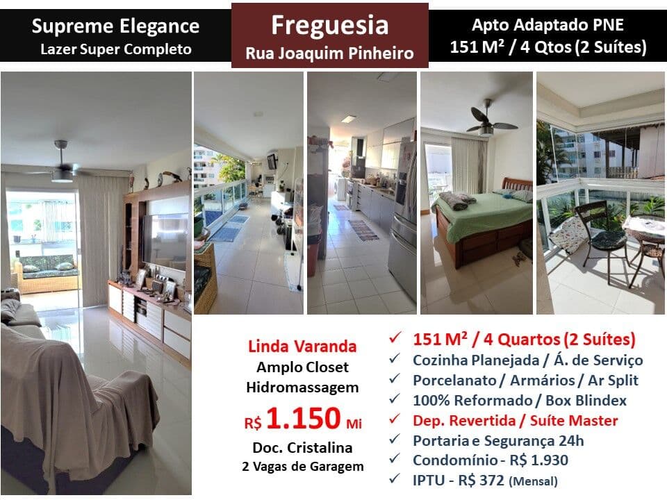 Apto JPA Freguesia Joaquim Pinheiro Supreme Elegance 151M² 2