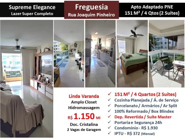 Apto JPA Freguesia Joaquim Pinheiro Supreme Elegance 151M² 2