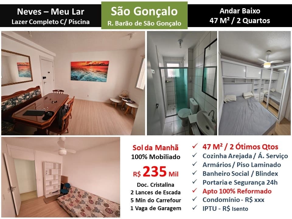 Apto São Gonçalo Neves Meu Lar 47M²