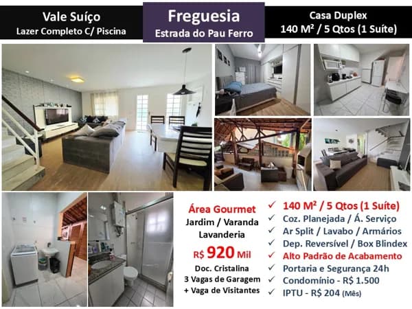Casa JPA Freguesia Vale Suiço 140M²