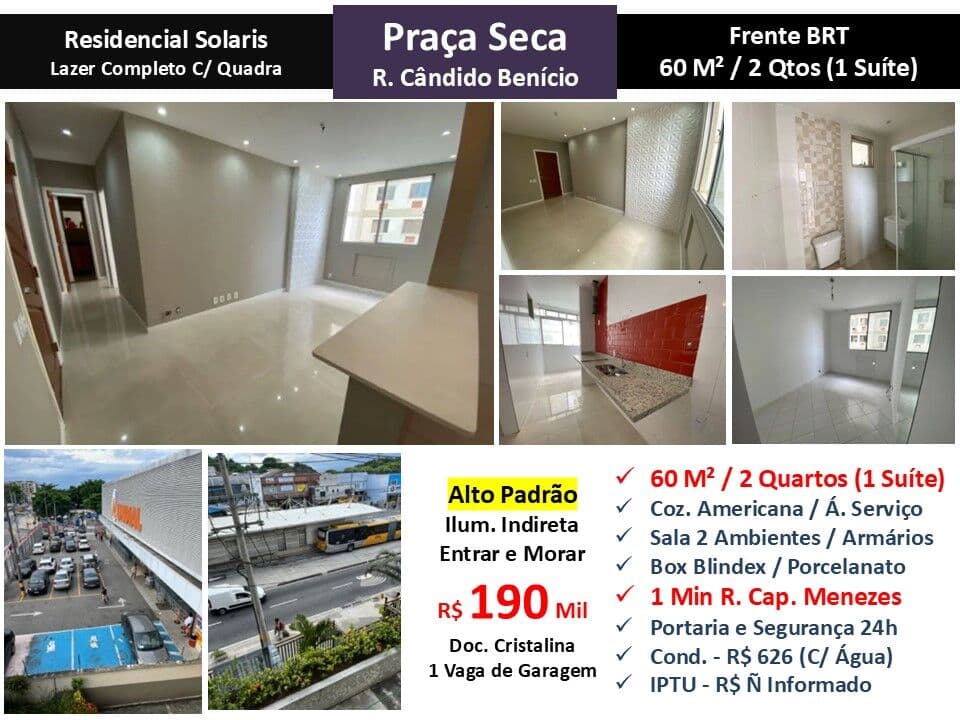 Apto JPA Praça Seca Residencial Solaris 60M²