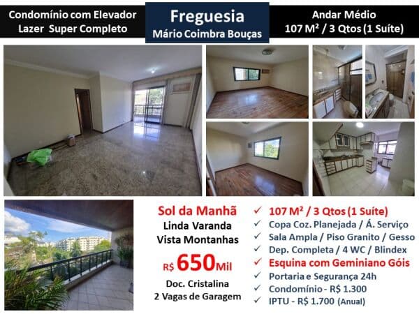 Apto JPA Freguesia Mário Coimbra Bouças 107M²