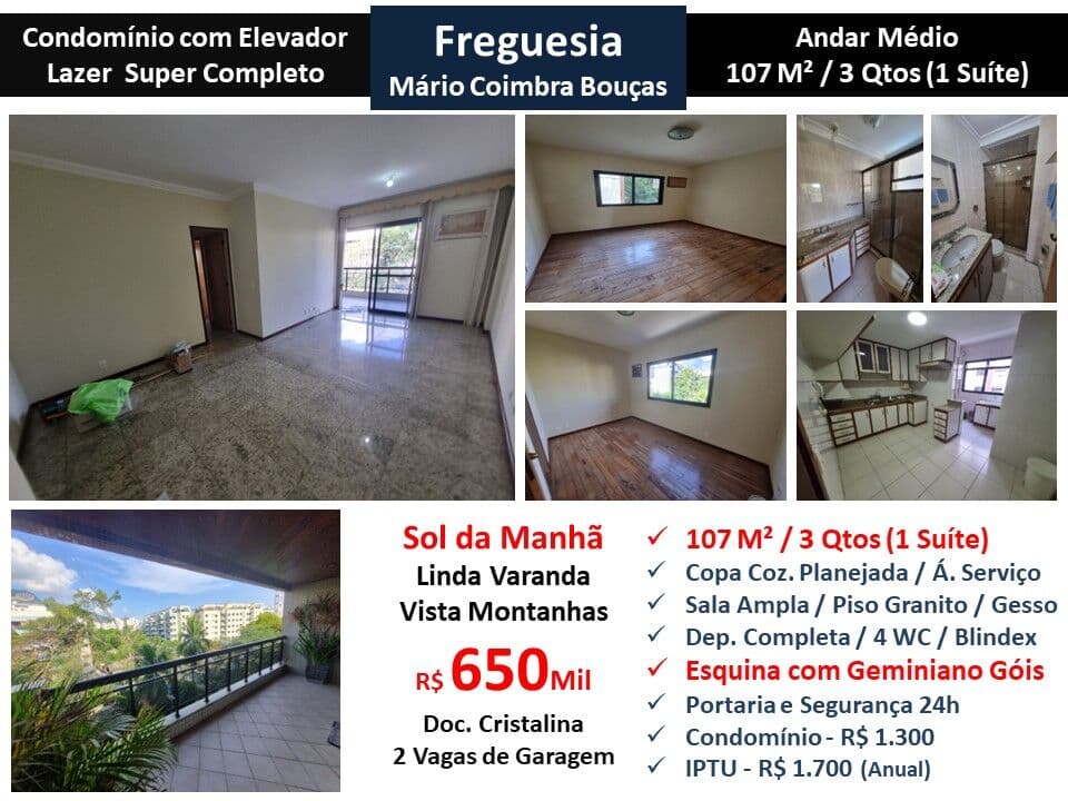 Apto JPA Freguesia Mário Coimbra Bouças 107M²