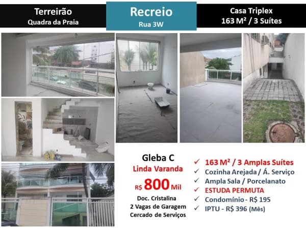 Casa Recreio Gleba C Terreirão 3W 163M²