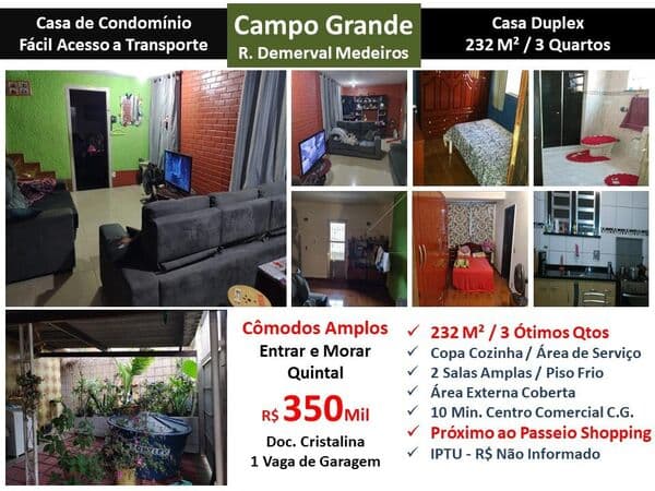 Casa Campo Grande Demerval Medeiros 232M²
