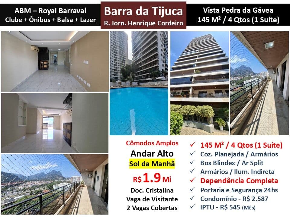 Apto Barra da Tijuca ABM Royal Barravai 145M²