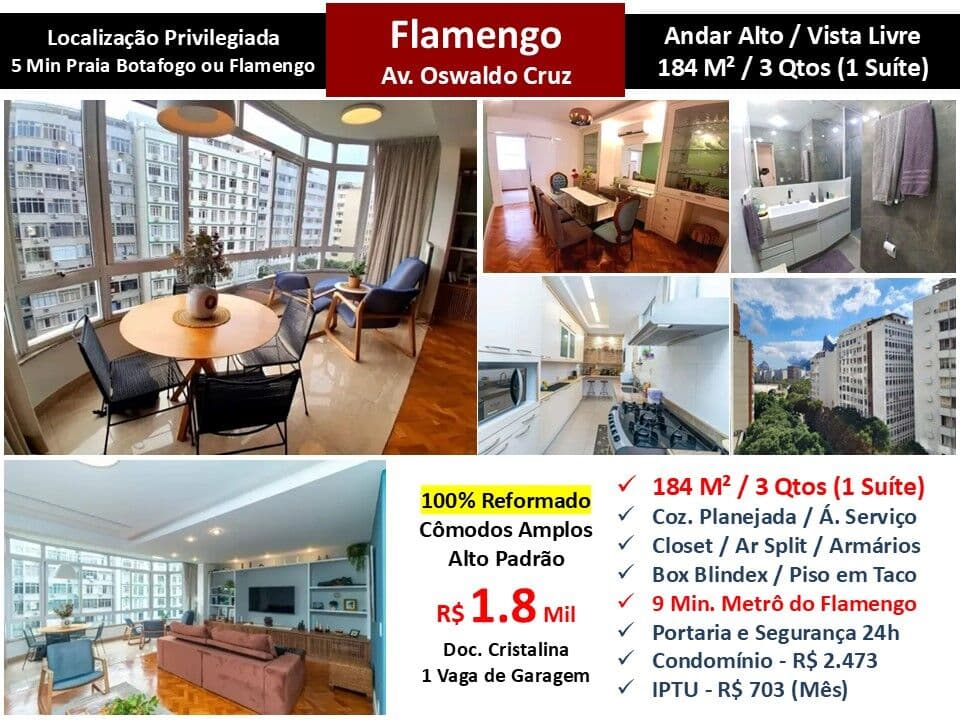 Apto Flamengo Oswaldo Cruz 184M² 2