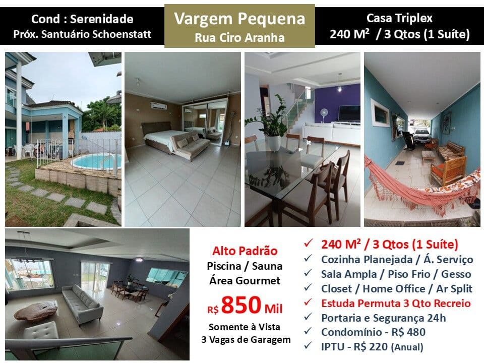 Casa Vargem Pequena Ciro Aranha Serenidade 240M²