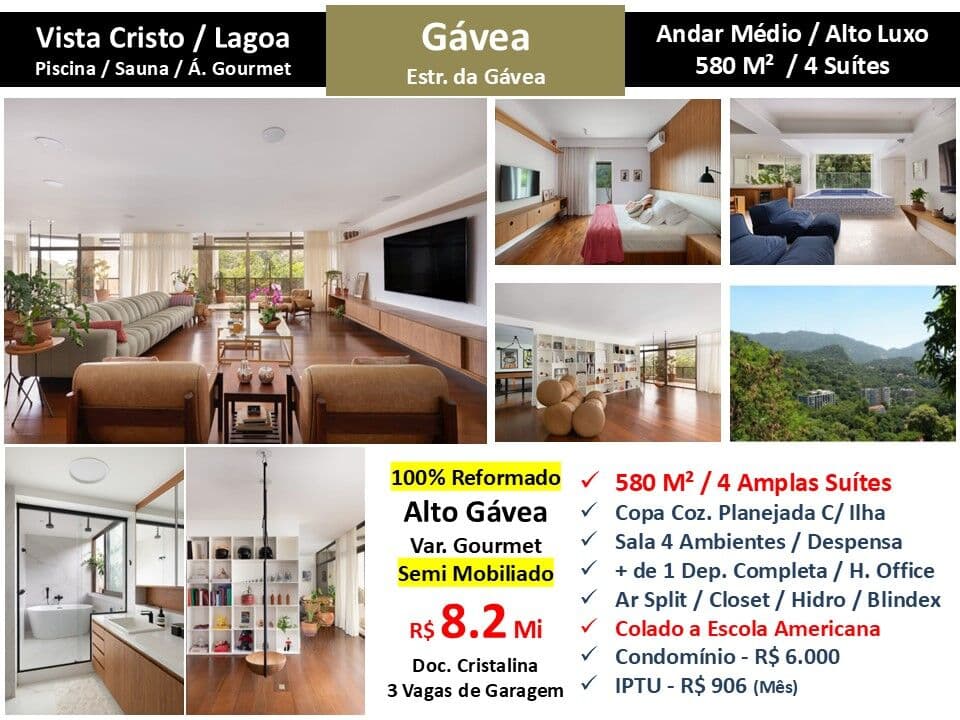 Apto Gávea 580M²