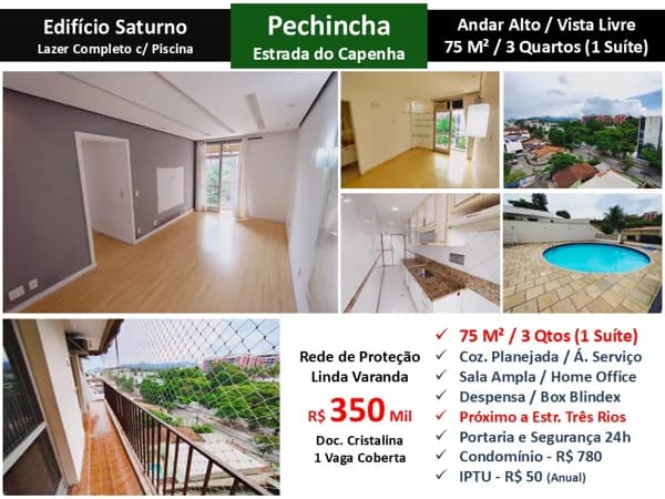 Apto JPA Pechincha Capenha Saturno 75M²