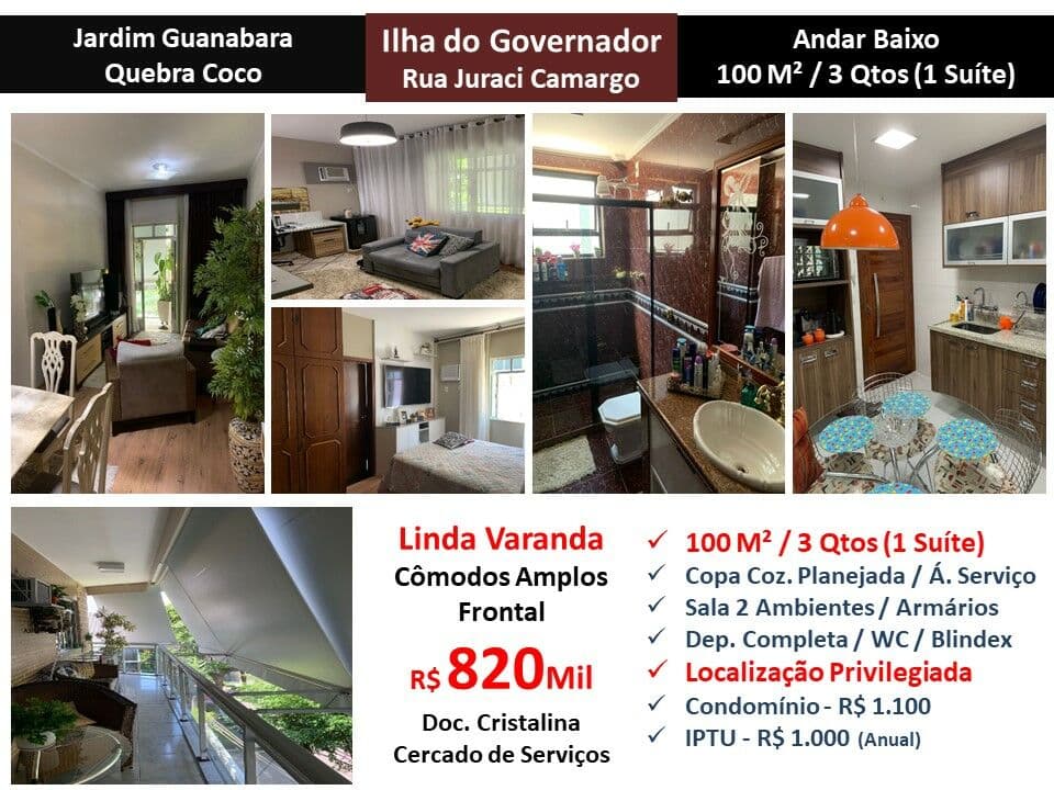 Apto Jardim Guanabara Juraci Camargo 100M²