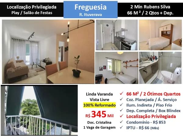 Apto JPA Freguesia Ituverava 66M²