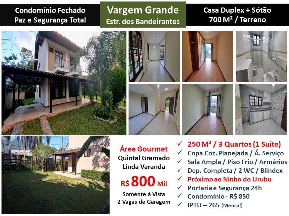 Casa Vargem Grande Bandeirantes 250M²