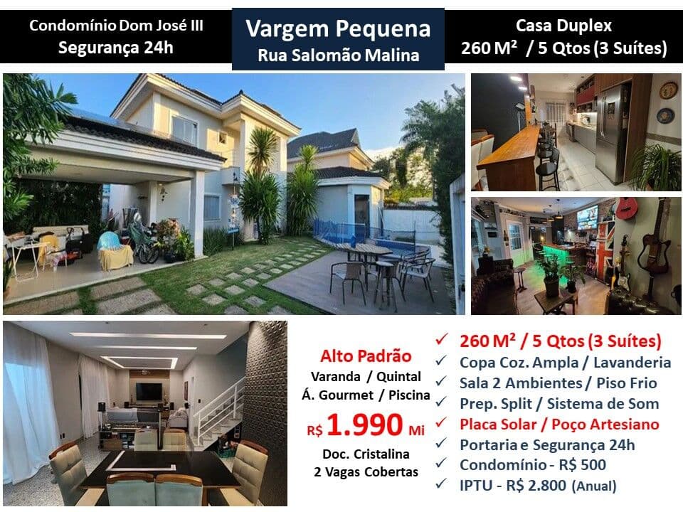 Casa Vargem Pequena Dom José 3 260M²